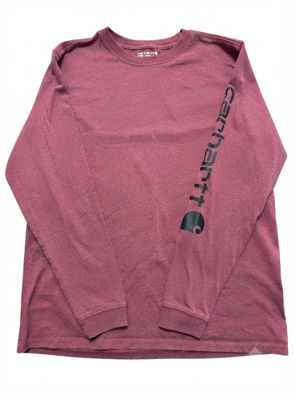 Carhartt Loose Fit Heathered Berry Pink Long Sleeve T-Shirt Youth Size L (12-14)